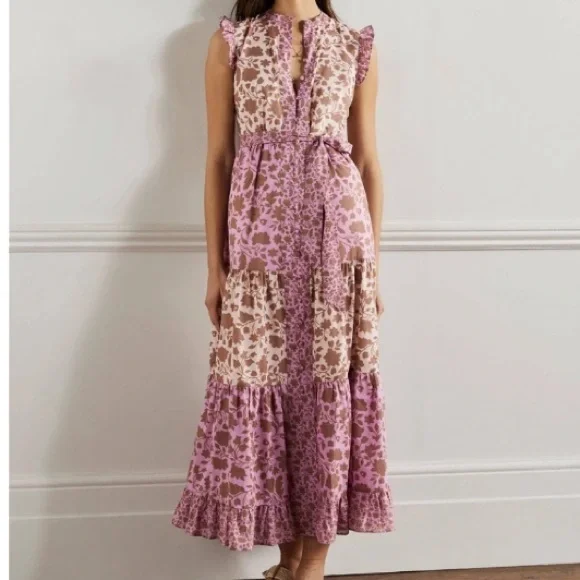 Boden | Dresses | Boden Tiered Ruffle Maxi Dress In Orchid 8p | Poshmark